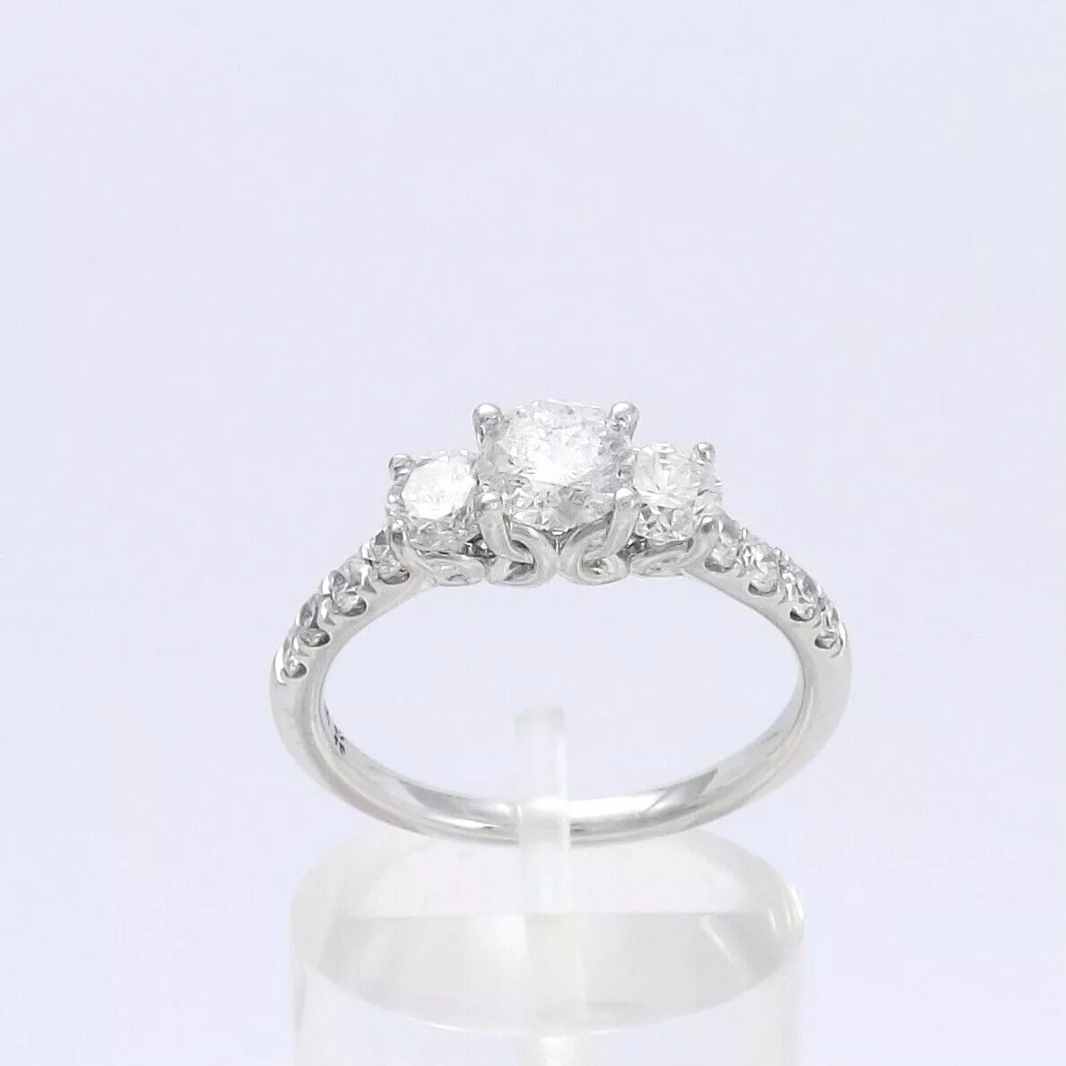 14K White Gold Kays Now and Forever Collection 3 Stone Diamond