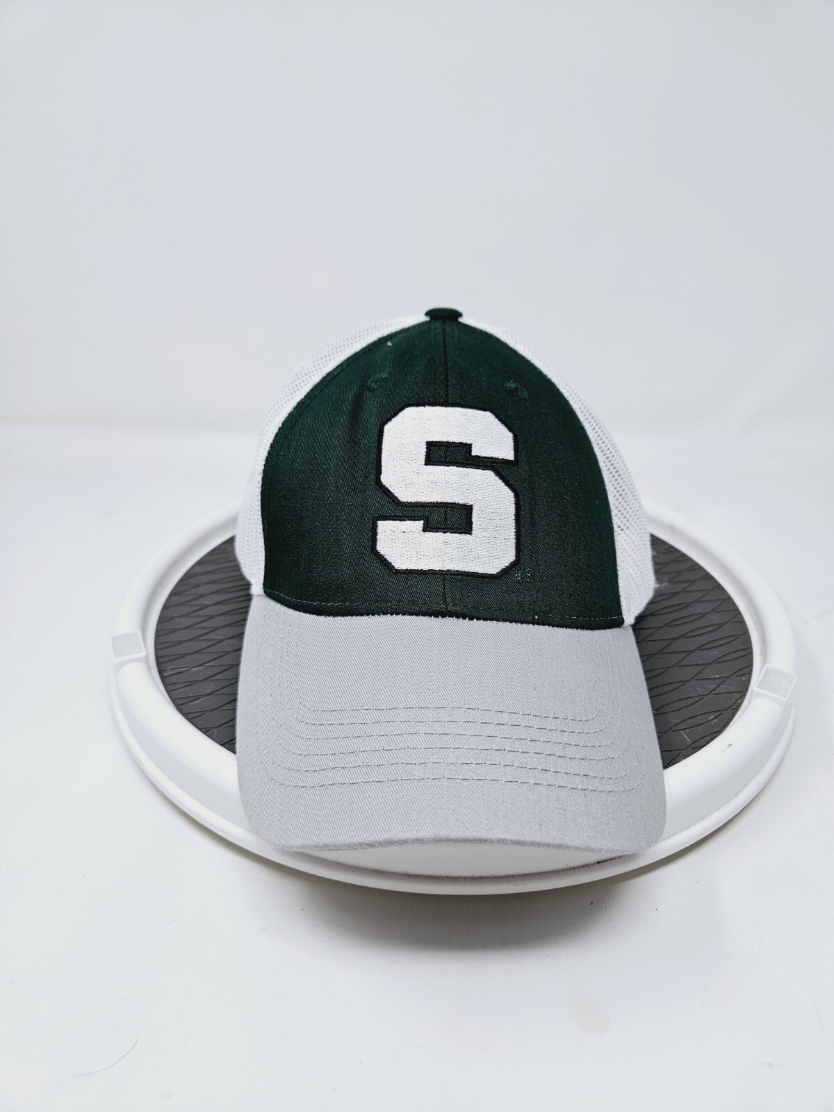 Michigan State University Spartan Trucker Snapback Baseball Cap NCAA Hat Used