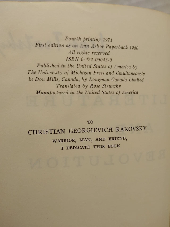 LEON TROTSKY - LITERATURE & REVOLUTION - 1971 - Trade Paperback - Image 4 of 4