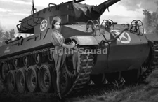 WW2 Picture Photo WW2 US Tank Hellcat Pin Up Print BW 5816