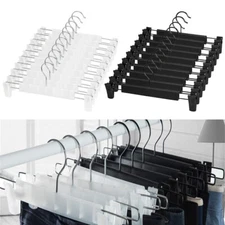 10-80 Adjustable Pants Hangers Non-Slip Trousers Clip Hangers for Jeans Skirt
