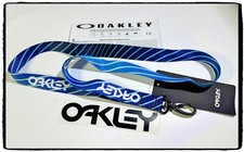 New 2024 Oakley Wanderlust Lanyard  Blue Tempest Key Chain Neck Strap  Decal