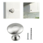 Mushroom Brushed Satin Nickel Kitchen Cabinet Knob Pull Hardware Closet Cupboard