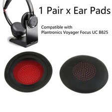 1 Pair Headphone Replacement Soft Ear Pads for Plantronics Voyager Focus UC B825