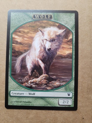 MTG Magic the Gathering Token - Wolf (12) Innistrad LP Green HUGE BULK DISCOUNT