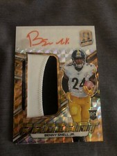 2019 Spectra Benny Snell Jr Radiant Rookie Patch Auto Neon Orange 04/15 Steelers
