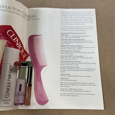 Dillards Fold Out Catalog Bonus Time Clinique 2001 | eBay