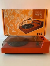PLATINE RECORD SPACE AGE PHILIPS D5120 - VINTAGE ORANGE - POUR PIECES