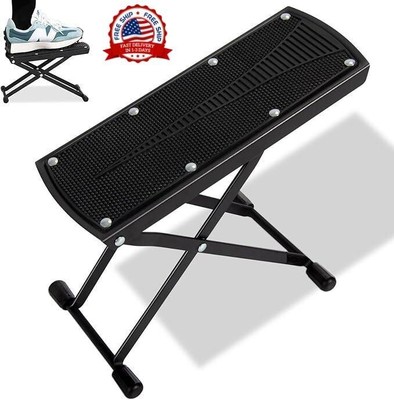 Reposapiés para guitarra con altura ajustable de 6 posiciones, con tapas de goma