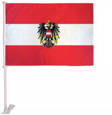 (2 Pack) Austria Austrian Eagle Car Window Vehicle 12x18 12''x18'' Flag