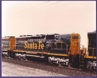1983 Sante Fe ATSF SD45 Locomotive #5502 - Vintage Color Railroad Photo ...