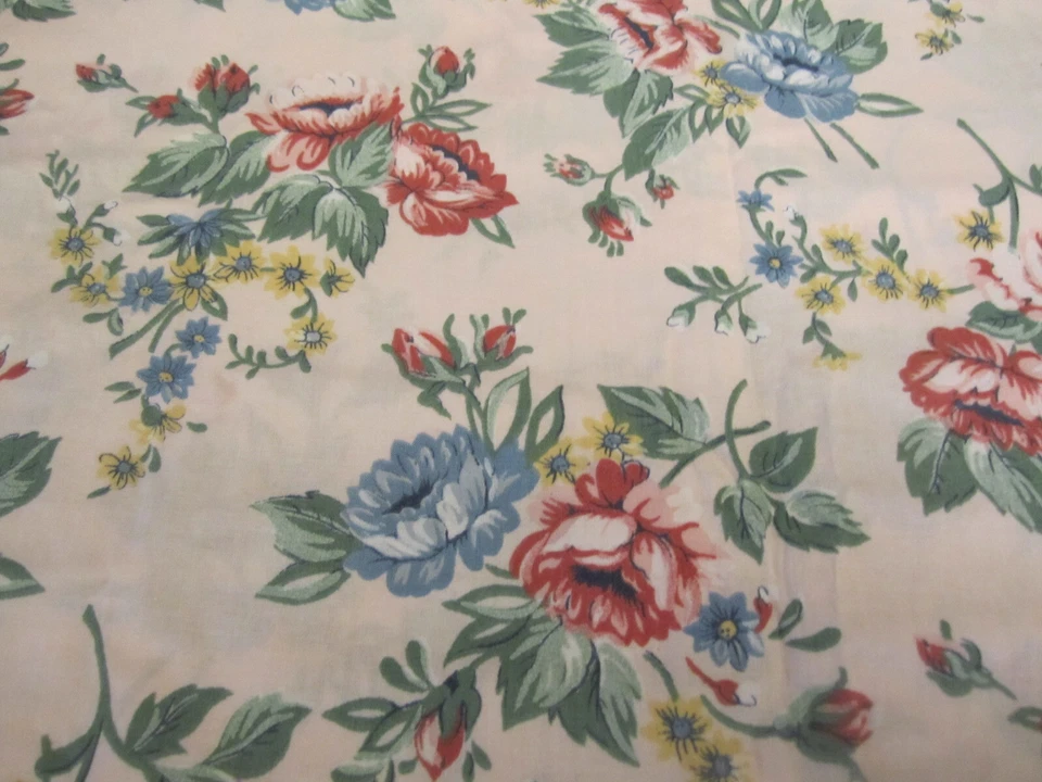 Vtg Floral Cotton Fabric Historic American Museum Collection Spectrix 1yd 27 " - Image 3 of 4