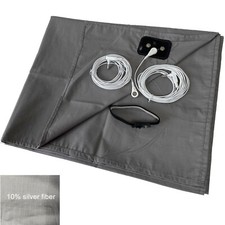 Earthing Ground Flat Sheet 10 Silver Fiber Cotton Fabric for Therapy Recover