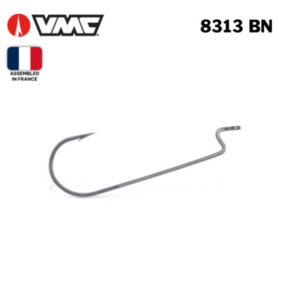 100 pack VMC 8313 #1 Black Nickel Worm Hook