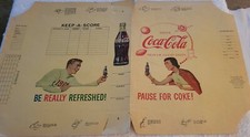 Vintage 1930's Coca Cola Unused Paper Book Cover Sports Keep A Score