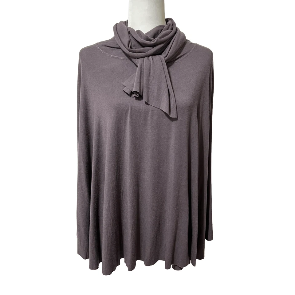 RACHEL PALLY Capa Modal Pequeña Morada Suave con Cuello Bufanda o Corbata Foto 3 de 4