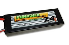 Punisher Series 4000mah 30C 2cell Lipo Traxxas Plug 7.4V Battery