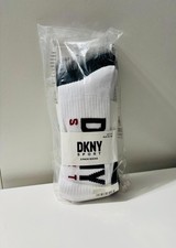 Image of DKNY Sport Socks Logo 3 Three Pack Black Grey White