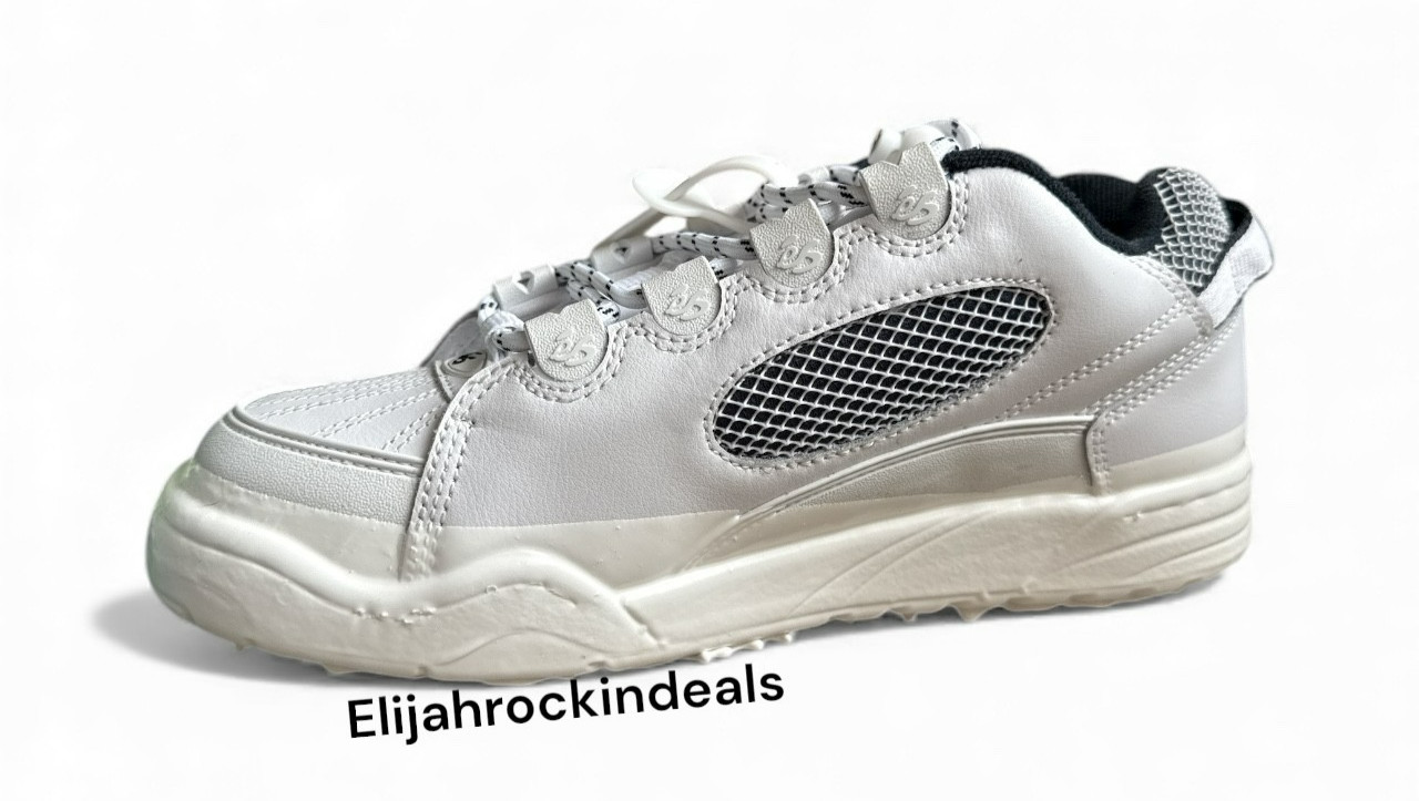 NEW MUSKA X ES DIPPED WHITE AND NAVY SKATEBOARDING  SNEAKER SHOES SIZE 10 image 10