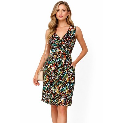 Chaus Dress Womens Size Medium Artsy Abstract Colorful Dopamine Dressing Retro
