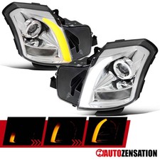 Fits 2003-2007 Cadillac Cts Halo Projector Headlights Switchback Led Sequential Fits 2003-2007 Cadillac Cts Halo Projector Headlights Switchback Led Sequential