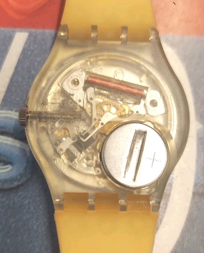 Orologio Swatch VOIE HUMAINE GX126 93 Standard Gents Raro Lunetta Acciaio Quarzo Svizzero - Foto 8 di 9