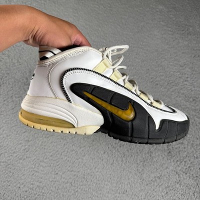 Nike Air Max Penny 1 White Silver Black Size 9 VTG2005 Penny Hardaway Raiders