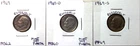 1969-P MINT STATE / 1969-D MINT STATE / 1969-S PROOF ROOSEVELT DIMES