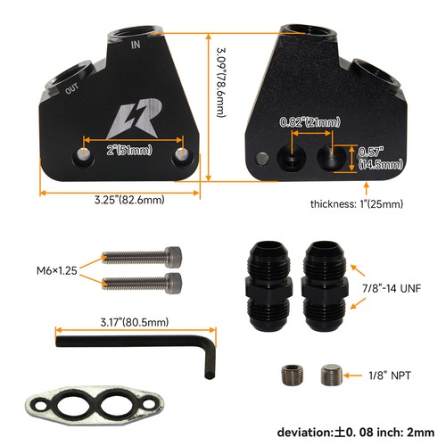 Medium Dual Pass Bar & Plate Oil Cooler Kit For Corvette C5 C6 C7 Camaro LS1 BK - Picture 6 of 11