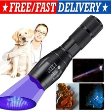 UV Flashlight Black Light Super Bright 120000lm Torch Ultra Violet Lamp LED