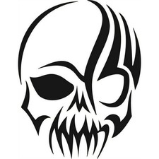 Tribal Skull Vinyl Decal