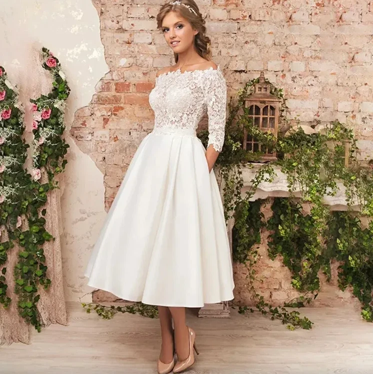 Tea-Length Handmade Wedding Dresses for sale | eBay