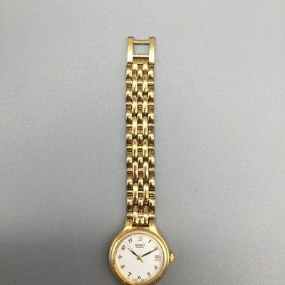 Seiko Womens Watch 21mm Gold Tone Date Bracelet 7N82-0228 New