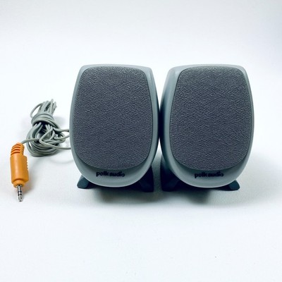 Polk Audio 000M3A2-0 Speakers Compact Mini Desktop Computer PC 3.5mm Wired Pair