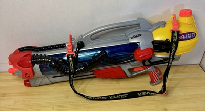 #ad Vintage 2000 HASBRO LARAMI Super Soaker CPS 4100 Water Cannon Blaster TESTED $100.99