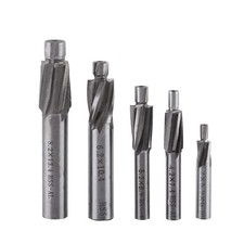 Counterbore Set 5pcs HSS M3-M8 4 Flutes Straight Shank
