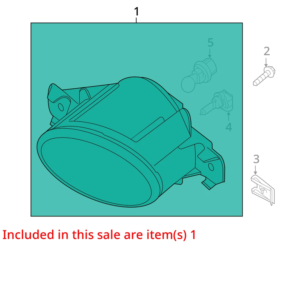 Front LH Driver Fog Light 261559N00A Fits 2009 - 2014 NISSAN MAXIMA - Image 4 of 4