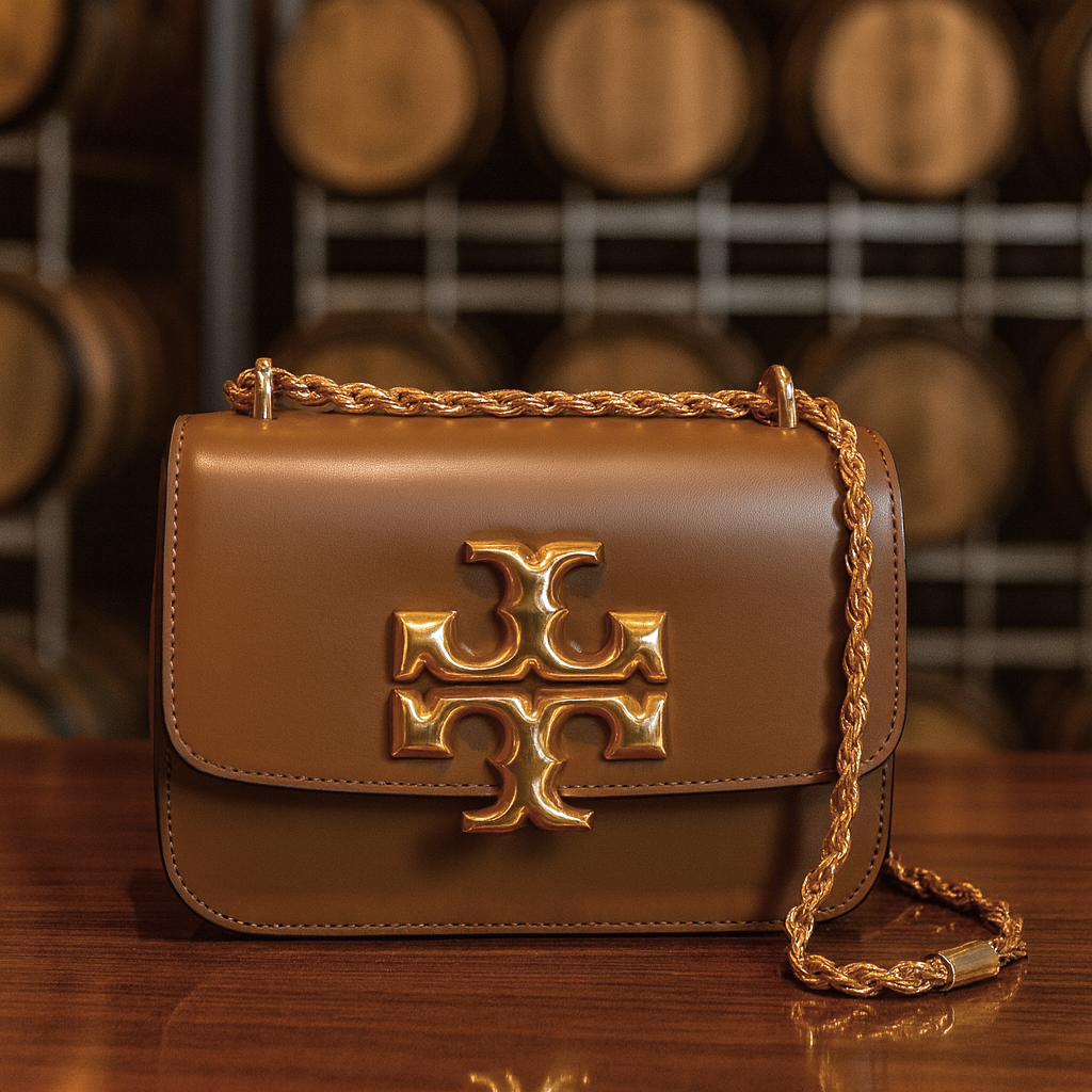 NEW Tory Burch Eleanor Moose Brown Small Convertible Shoulder