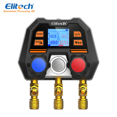 Kompaktes digitales 2-Wege Manometer Set Farbdisplay App Elitech MS-100plus