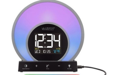 Alarm Clock Sunrise Color-Changing Glow Mood Light Sunrise Simulation USB port