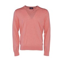 Hackett London Pullover Herren Kaschmirmischung Rosa V-Ausschnitt L