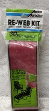 NOS Arden Paradise Re-Web Kit Lawn Chair Webbing Red & Black 30ftx3in