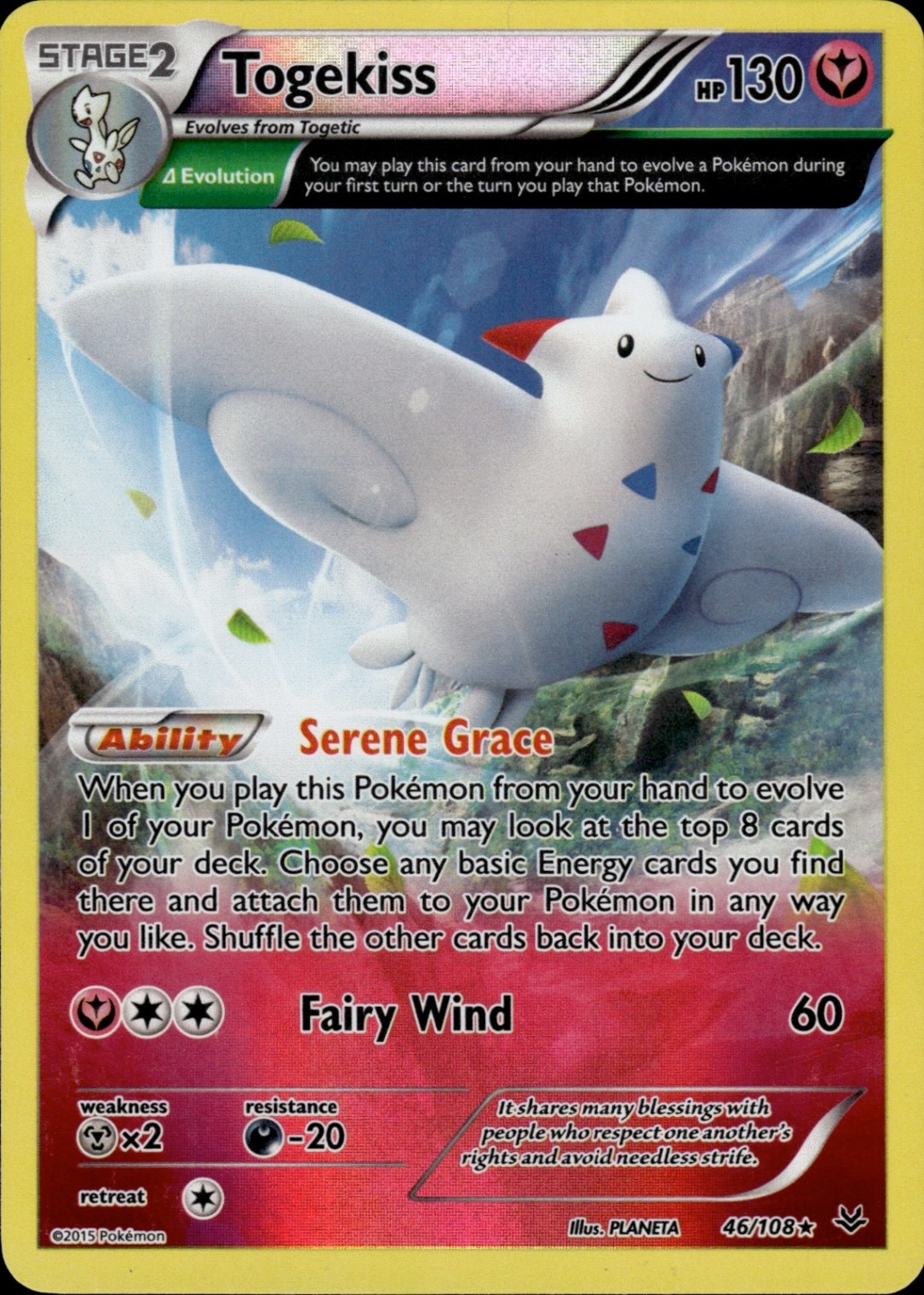 Togekiss (46 Delta) Holo Rare XY - Roaring Skies 46/108 LP