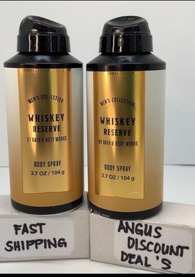 Bath & Body Works  2 PACK  Whiskey Reserve Body Spray  3.7 oz NEW!