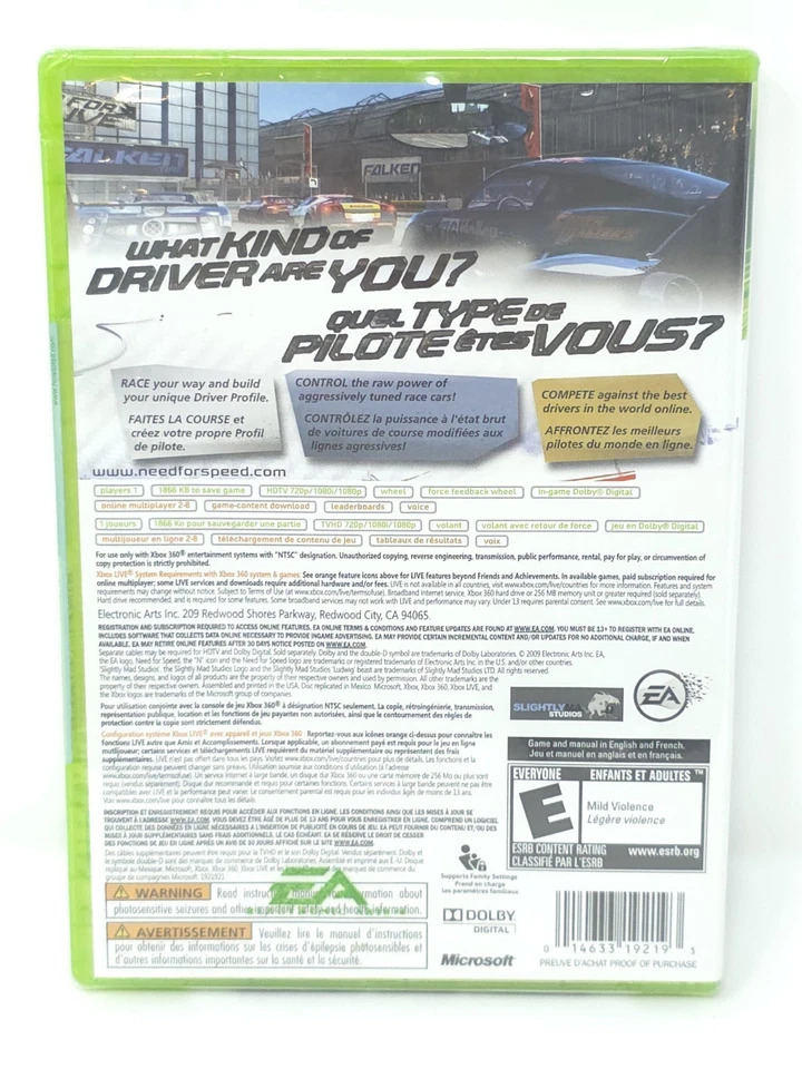 Need For Speed Shift Microsoft Xbox 360 Brand New Sealed Racing Video Game - Image 2 of 4