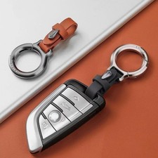 Men's & Women's Fashion Style Leather Clip Keychain Car Key Ring Fob Holder Gift