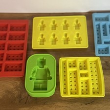 Stampi per caramelle blocco costruzioni in silicone colorato, rosso, verde, giallo, Lego