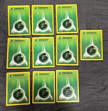 Vintage Pokémon Grass Energy  99/102  Base Set  Lot Of 10 N/M Never Played