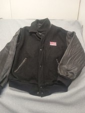 Excelled Jacket Men's Size XL Leather Sleeve "Dicks Last Resort" Black Varsity