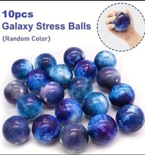 10 Pcs Galaxy Stress Balls Bulk, Foam Stress Balls Fidget, Stress Relief.